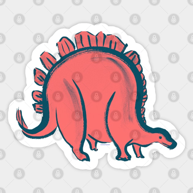 Stegosaurus Sticker by miacomart